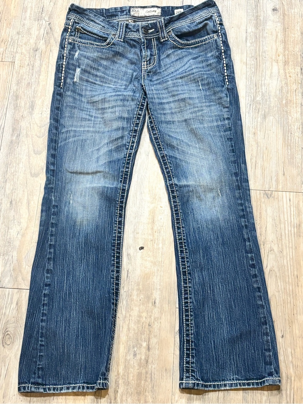BKE Women's Flare Jeans in Faded Blue Wash